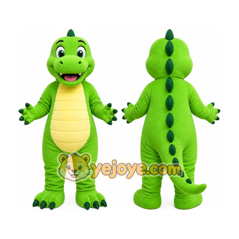 Green Dinosaur Mascot Costume Green Dinosaur Mascot Costume