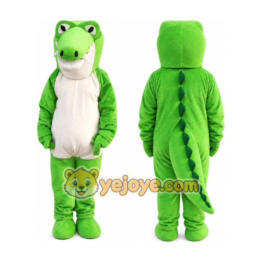 Green Alligator Mascot Costume