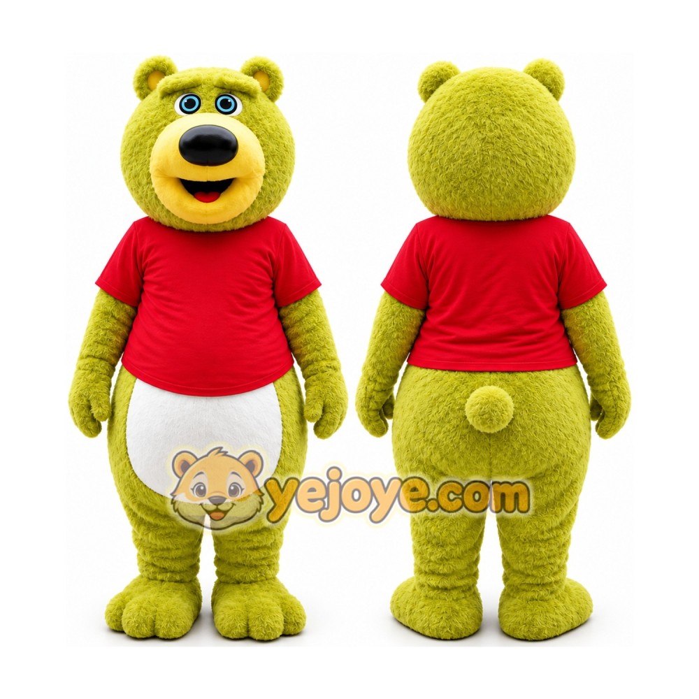 Green Bear Mascot Costume Green Bear Mascot Costume