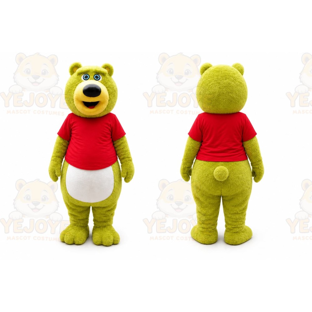 Green Bear Mascot Costume