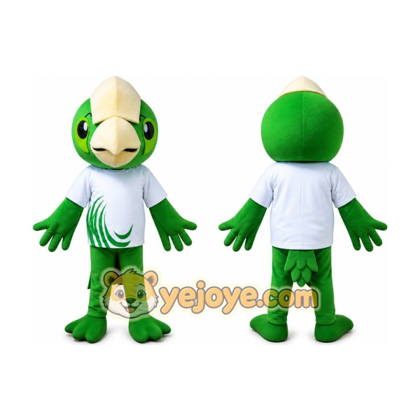 Green Bird Mascot Costume