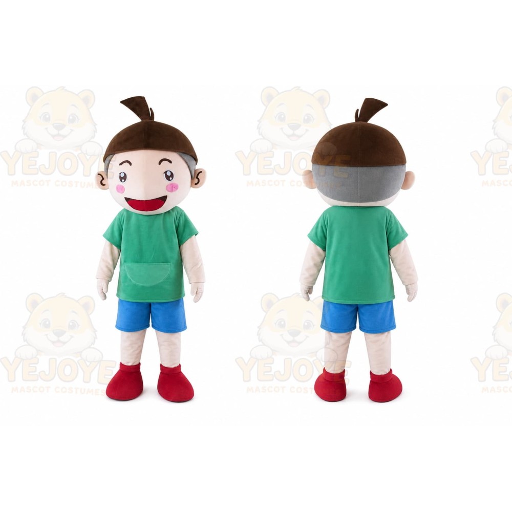 Green Boy Mascot Costume Fancy Costume