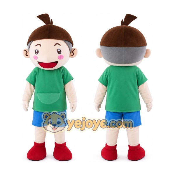 Green Boy Mascot Costume Fancy Costume
