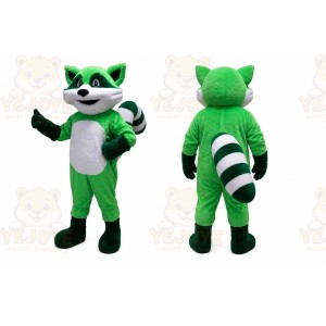 Green Cat Mascot Costume