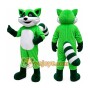 Green Raccoon Mascot Costume