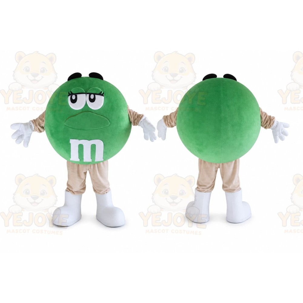Green Chocolate Beans Mascot Costume