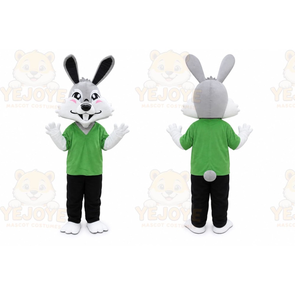 Green Coat Easter Bunny Rabbit Mascot Costume
