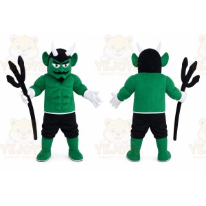 Green Devil Mascot Costume Custom Cartoon Character Cosplay