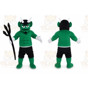 Green Devil Mascot Costume