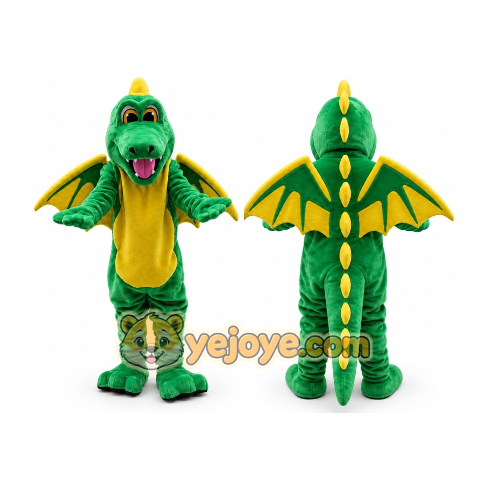 Green Dinosaur Mascot Costume Green Dinosaur Mascot Costume