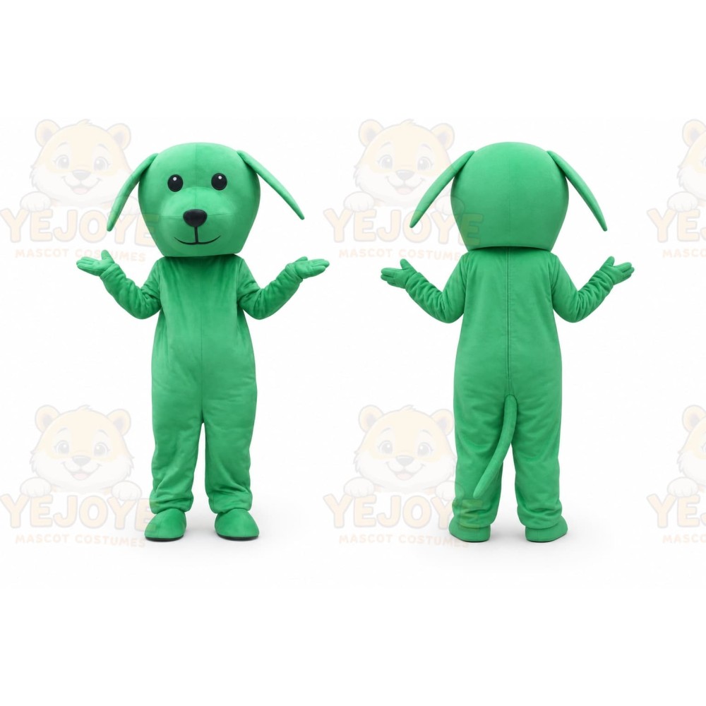 Green Dog Cartoon Mascot Costume