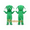 Green Dog Cartoon Mascot Costume Green Dog Cartoon Mascot Costume