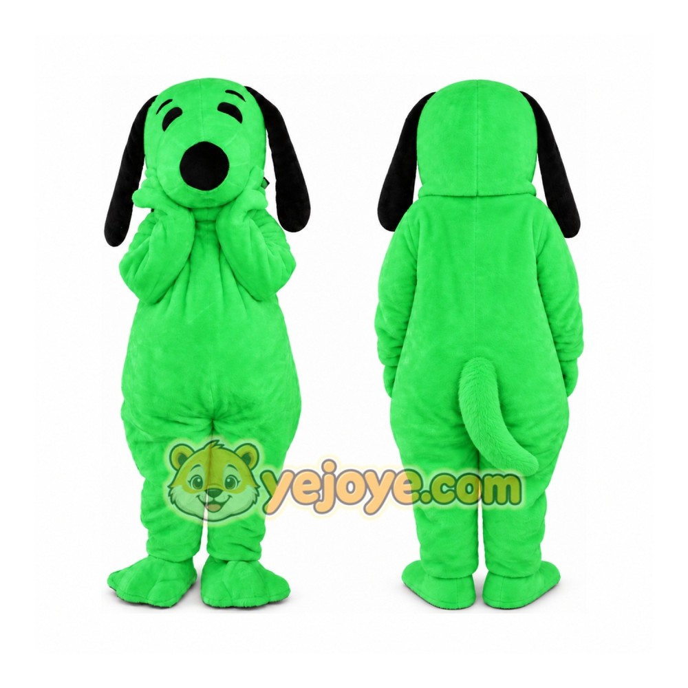 Green Dog Mascot Costume Green Dog Mascot Costume