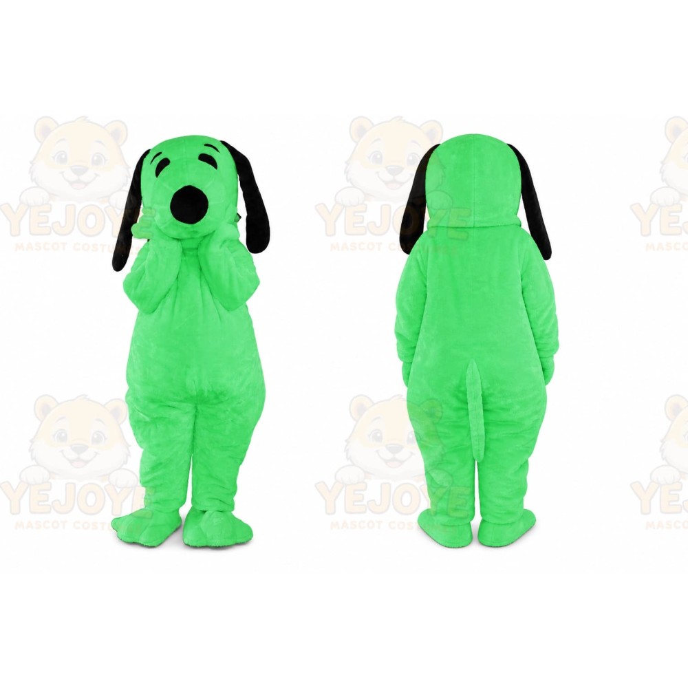 Green Dog Mascot Costume