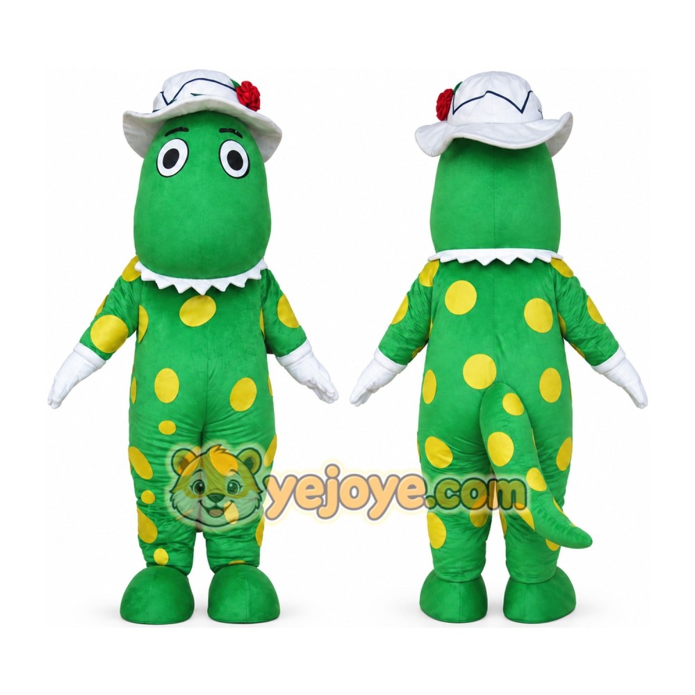 Green Dorothy Dinosaur Mascot Costume