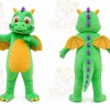 Green Dragon Cartoon Mascot Costume