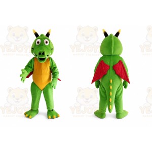 Green Dragon Mascot Dino Dinosaur Rex Costume