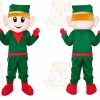 Green Dress Boy Mascot Costume