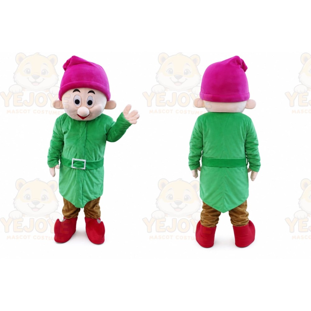 Green Dwarf Elf Mascot Costume