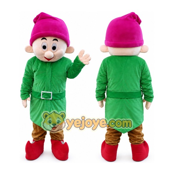 Green Dwarf Elf Mascot Costume