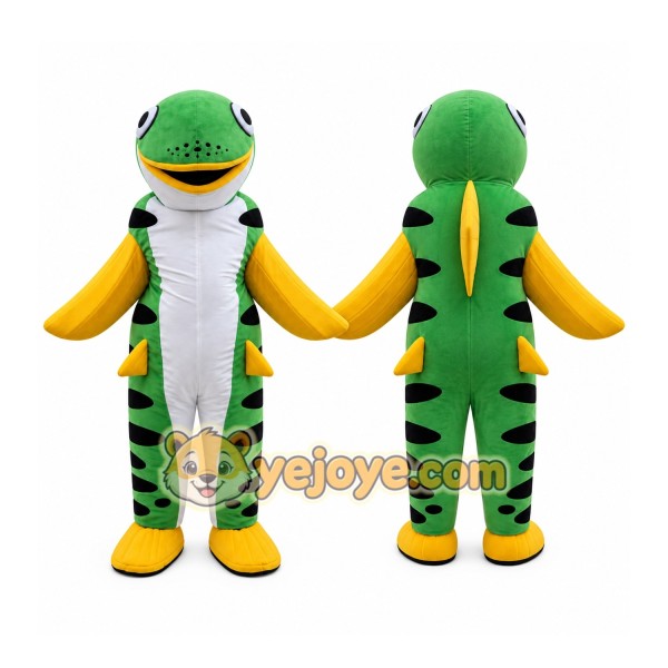 Green Fish Mascot Costume
