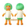 Green Hair Girl Mascot Costume Green Hair Girl Mascot Costume