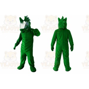 Green Horse Cartoon Mascot Costume