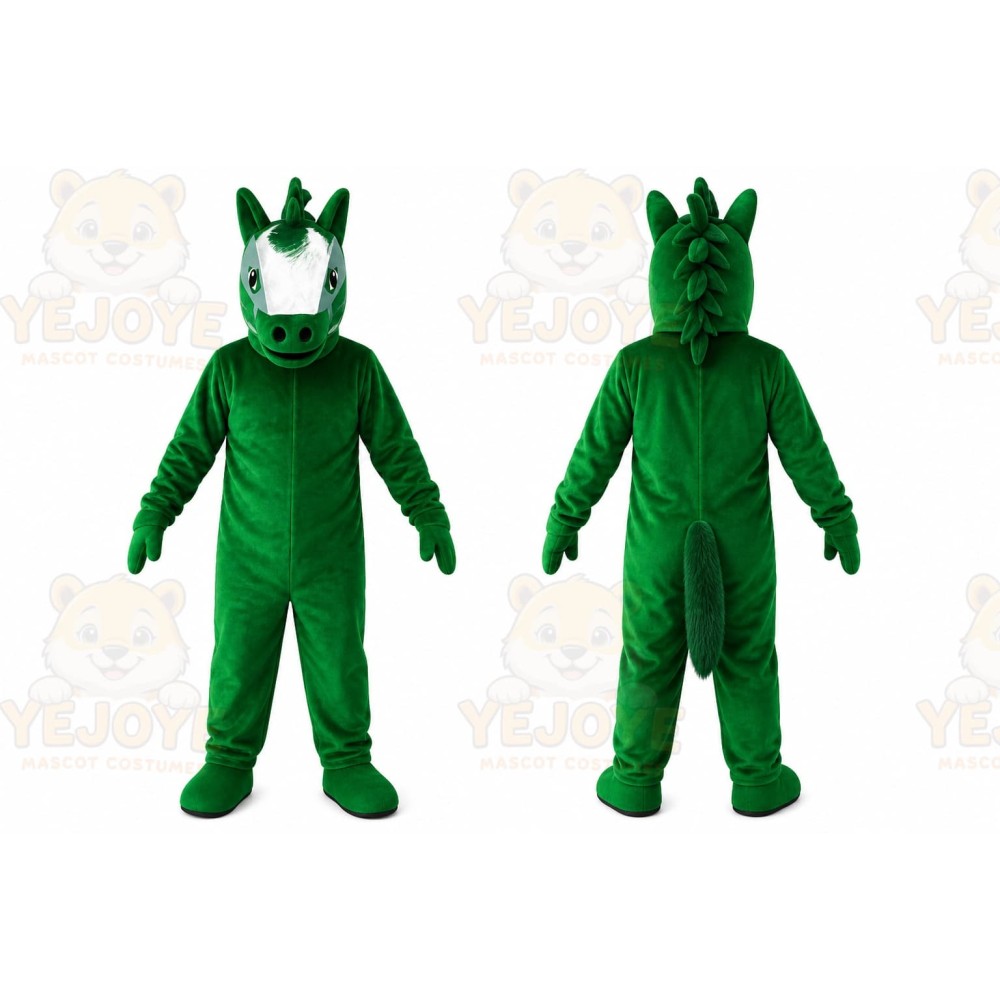 Green Horse Mascot Costume