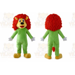 Green Lion Mascot Costume Animal Mascot