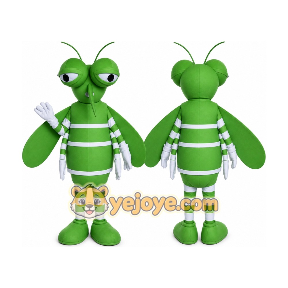 Green Mosquito Mascot Costume Insect Mascots