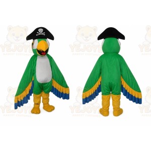 Green Parrot Cartoon Mascot Costume