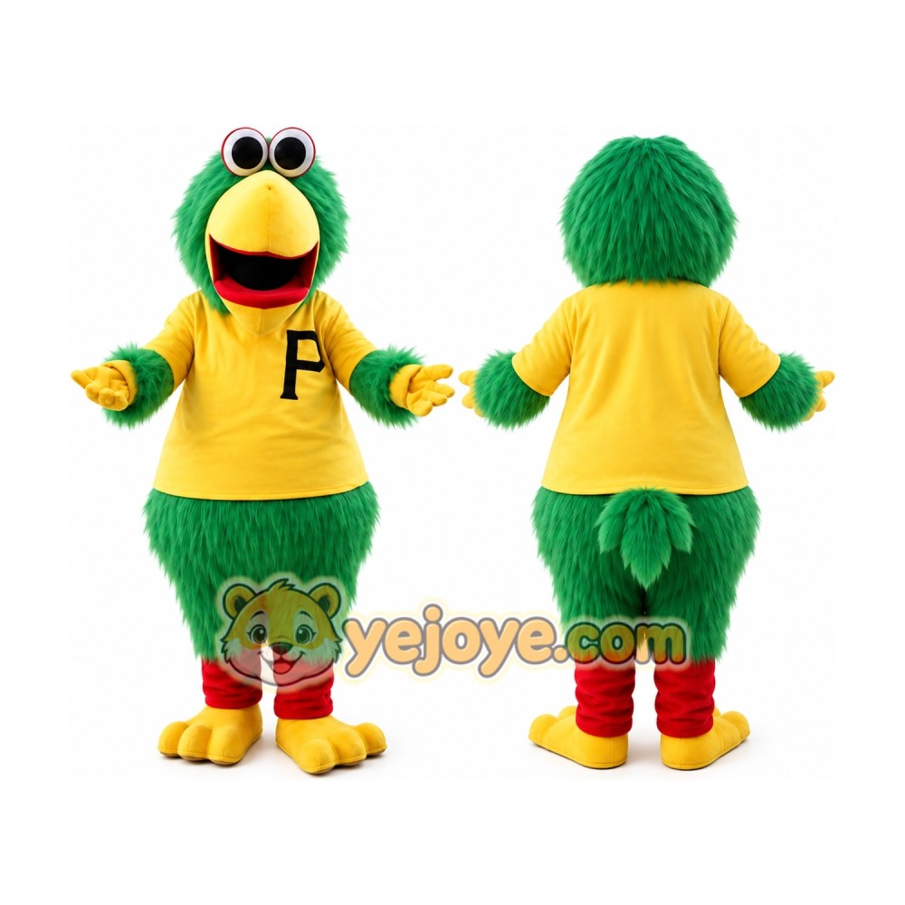Green Parrot Mascot Costume Green Parrot Mascot Costume