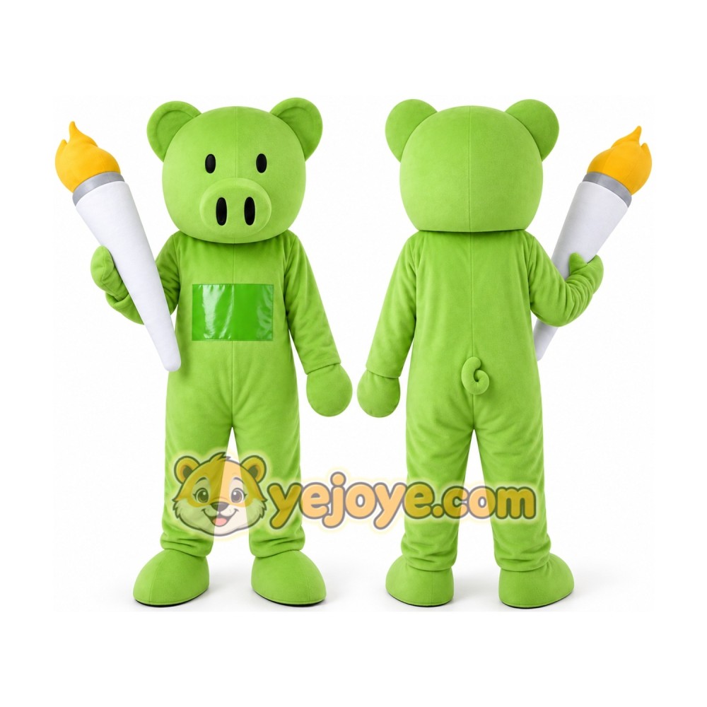 Green Pig Mascot Costume Adult Character Costume Green Pig Mascot Costume Adult Character Costume