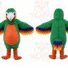 Green Plush Parrot Mascot Costume