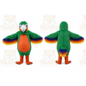 Green Plush Parrot Mascot Costume