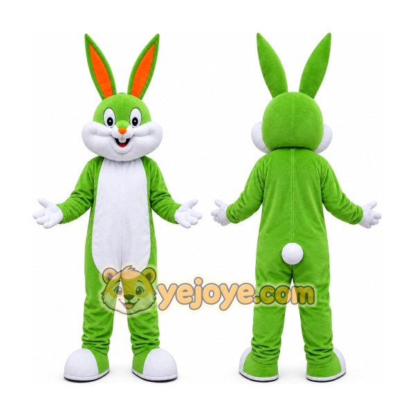 Green Rabbit Bunny Mascot Costume