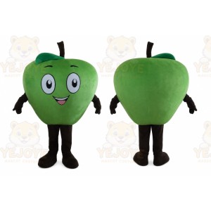 Green Red Apple Mascot Costume