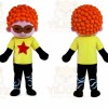 Green Red Hair Cool Boy Mascot Costume