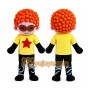 Green Red Hair Cool Boy Mascot Costume