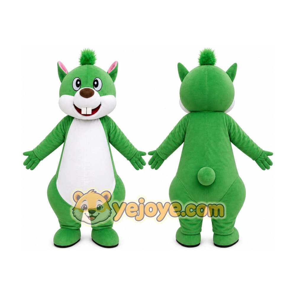 Green Squirrel Mascot Costume