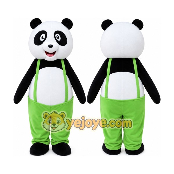 Green Strap Funny Panda Adult Animal Mascot Costume