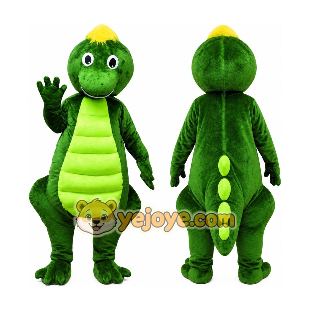 Green Suit Dragon Mascot Costume