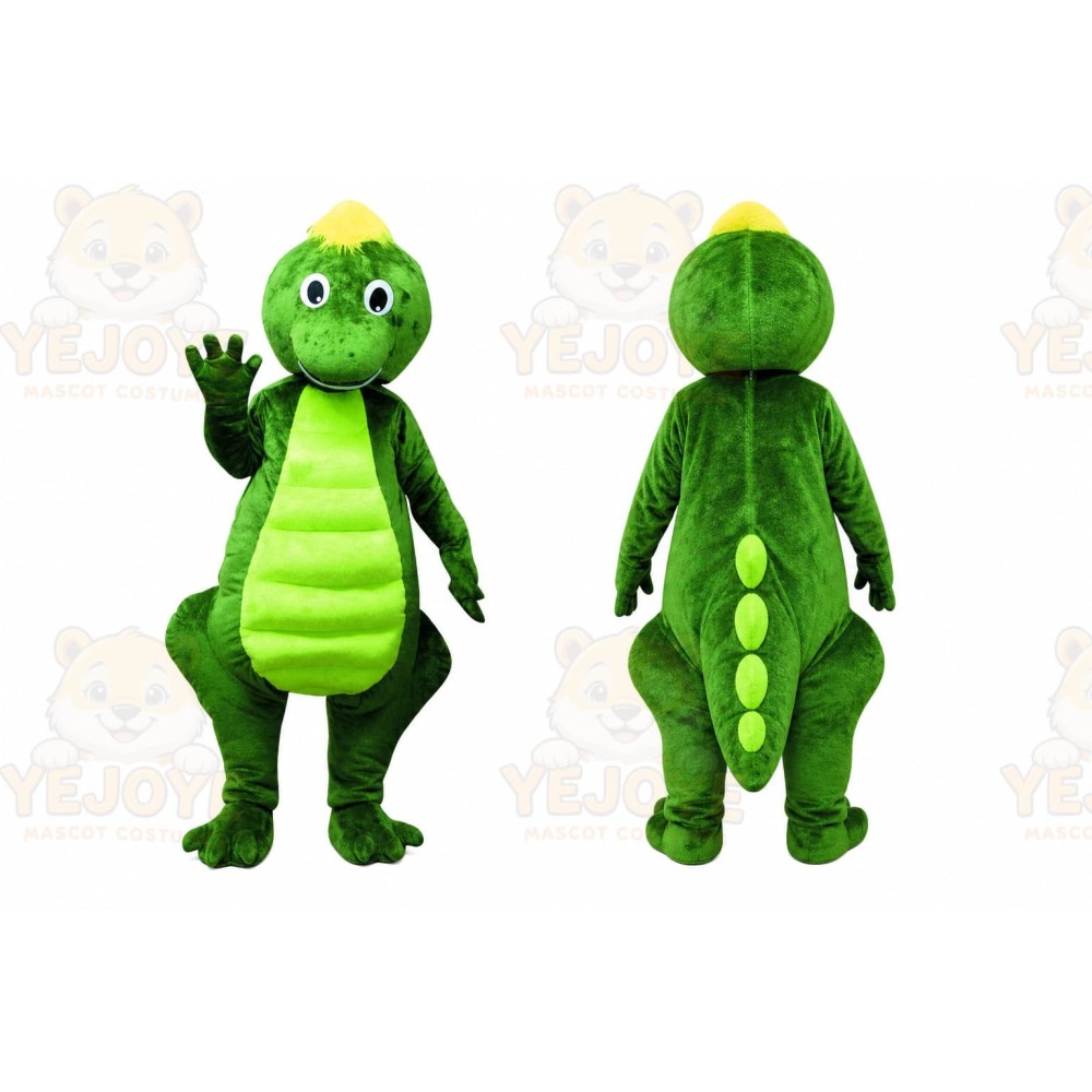 Green Suit Dragon Mascot Costume