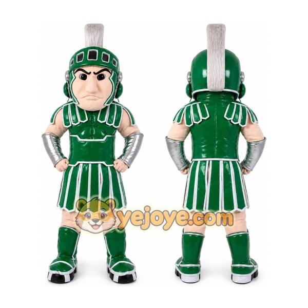 Green Titan Spartan Trojan Knight Mascot Costume