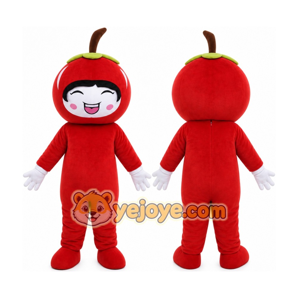 Apple Girl Mascot Costume Apple Girl Mascot Costume