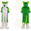 Green Wolf Husky Dog Mascot Costume