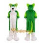 Green Wolf Husky Dog Mascot Costume