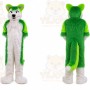 Green Wolf Husky Dog Mascot Costume