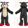 Grey Big Wolf Mascot Costume Plush Wolf