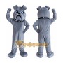 Grey Bulldog Dog Mascot Costume